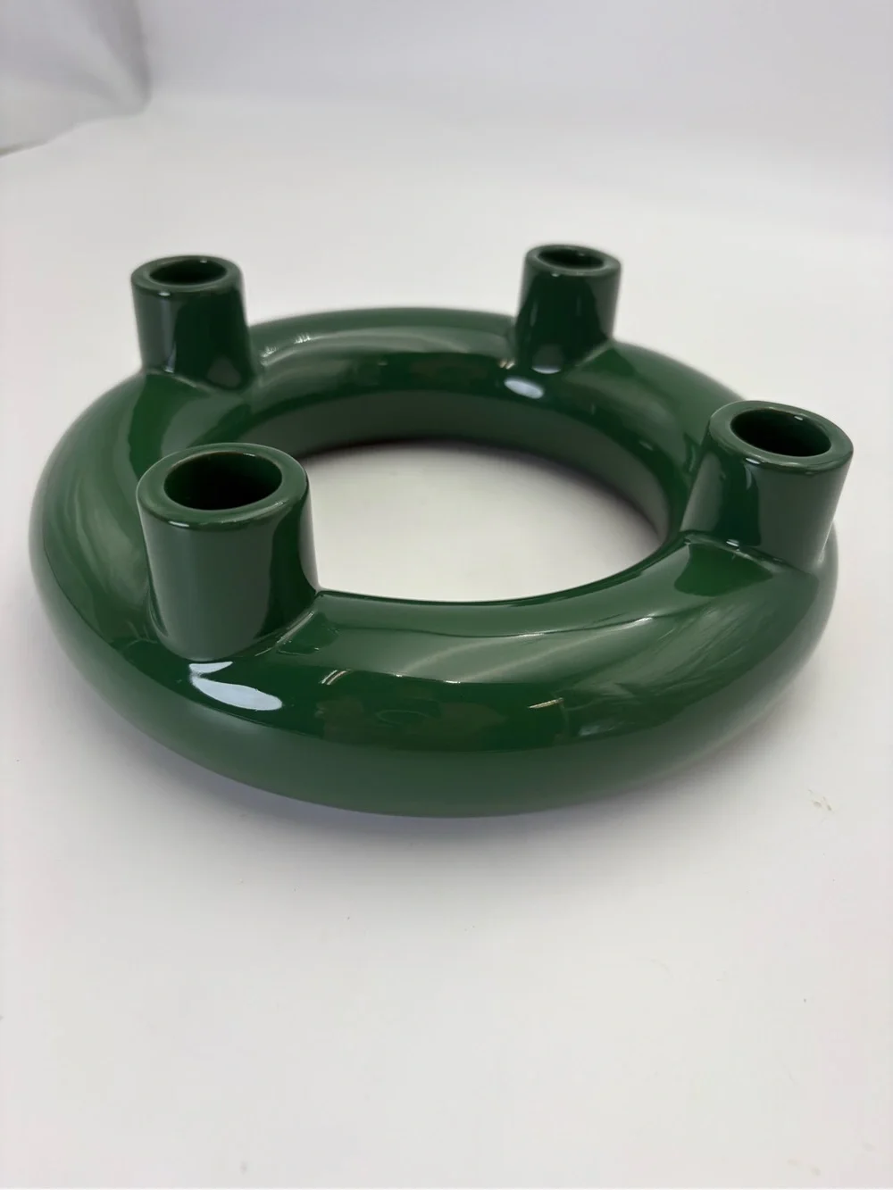 IKEA Vinterfint Dark Green Ceramic Candle Holder